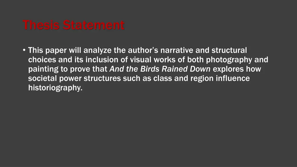 thesis statement