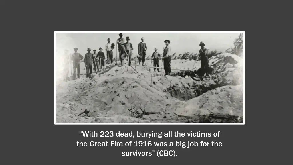 with 223 dead burying all the victims