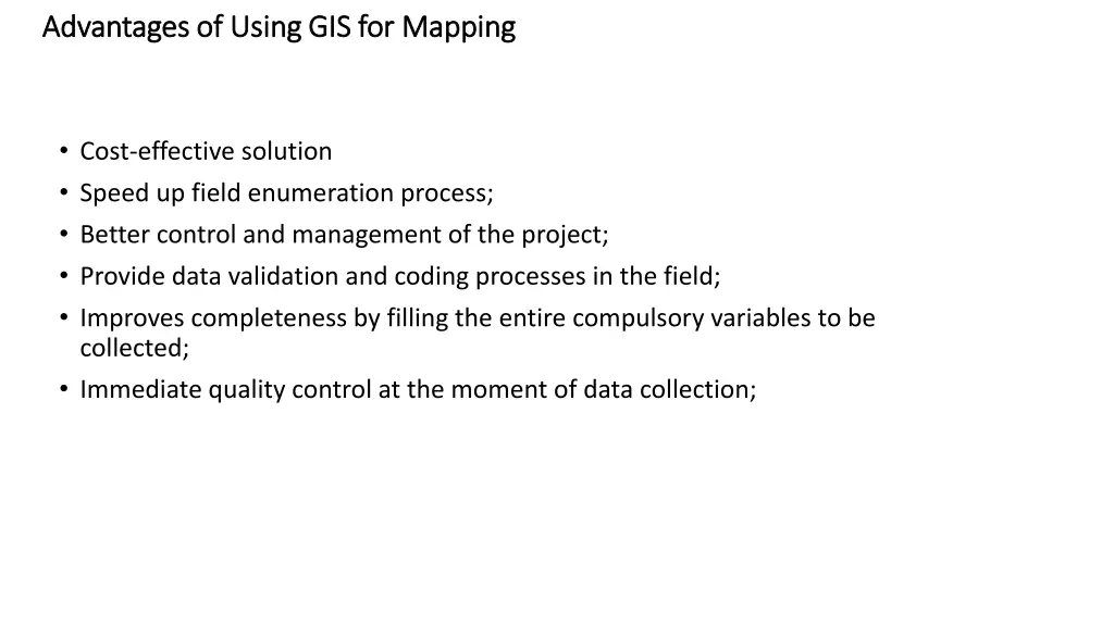 advantages of using gis for mapping advantages
