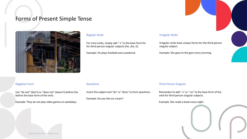 forms of present simple tense