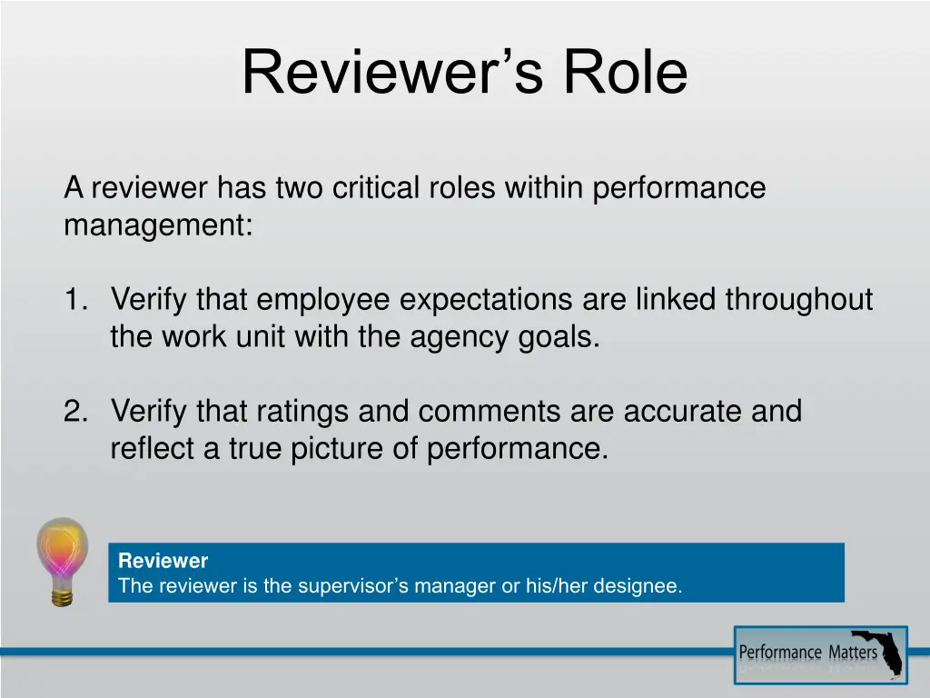 reviewer s role
