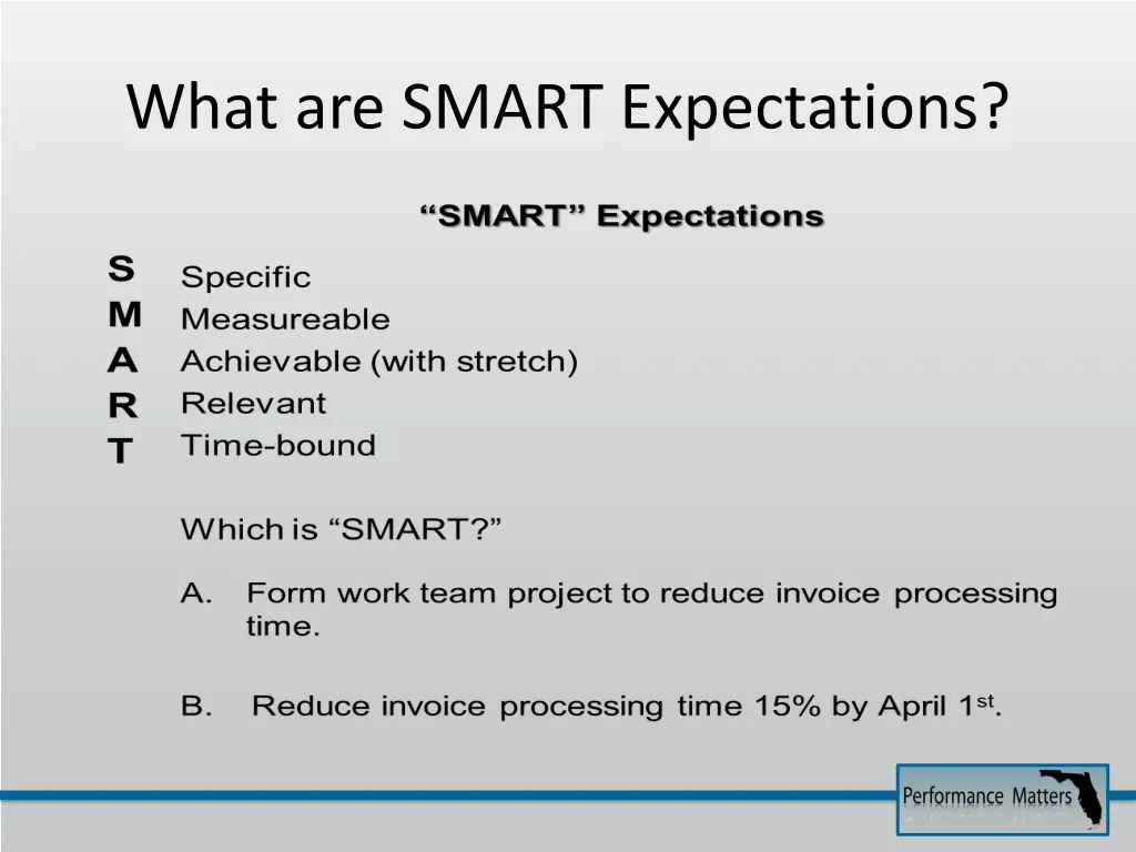what are smart expectations