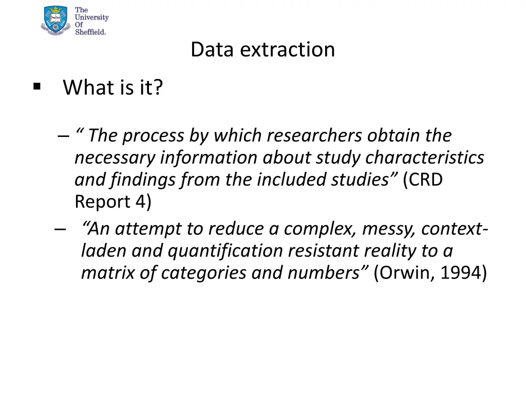 data extraction