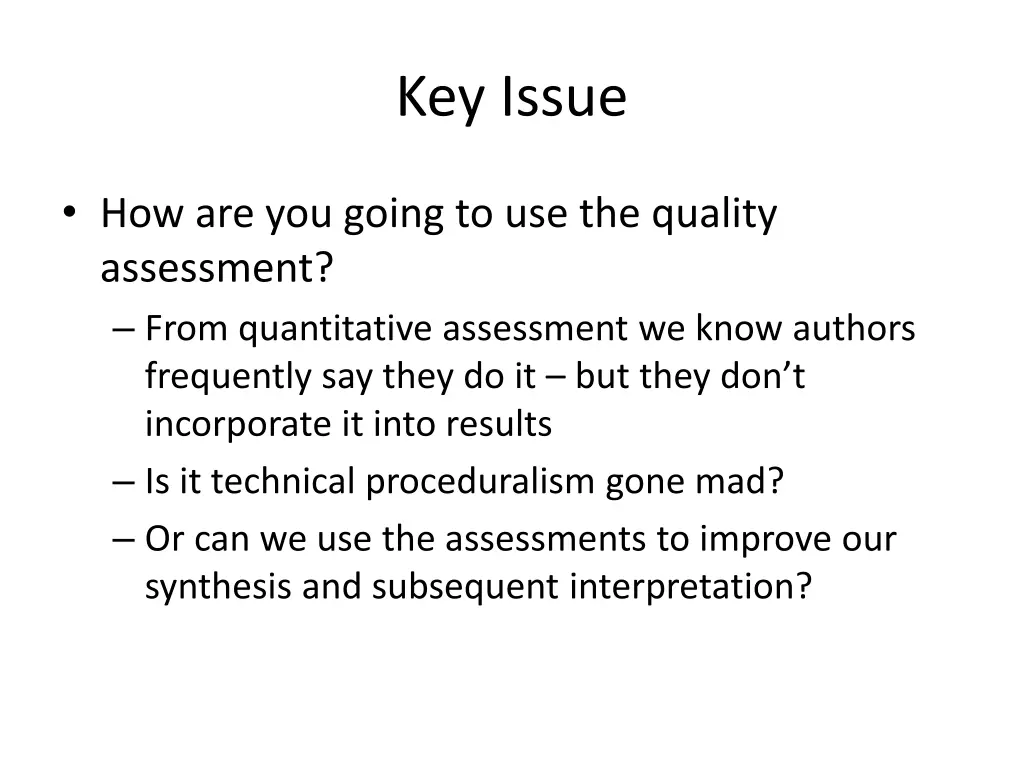 key issue