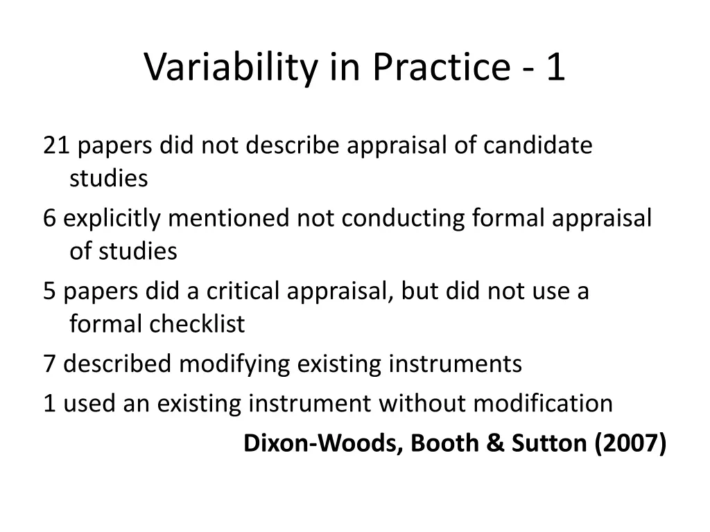 variability in practice 1