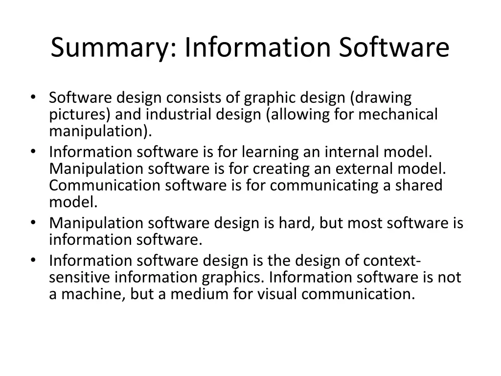 summary information software