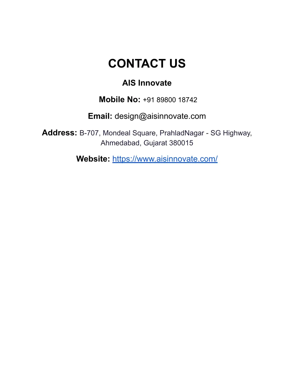 contact us