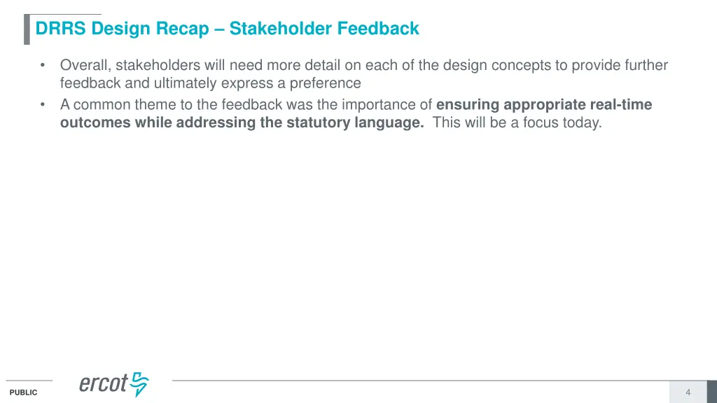 drrs design recap stakeholder feedback
