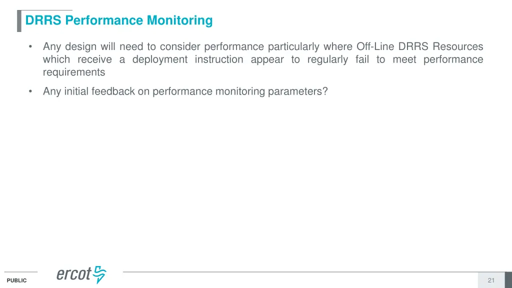 drrs performance monitoring