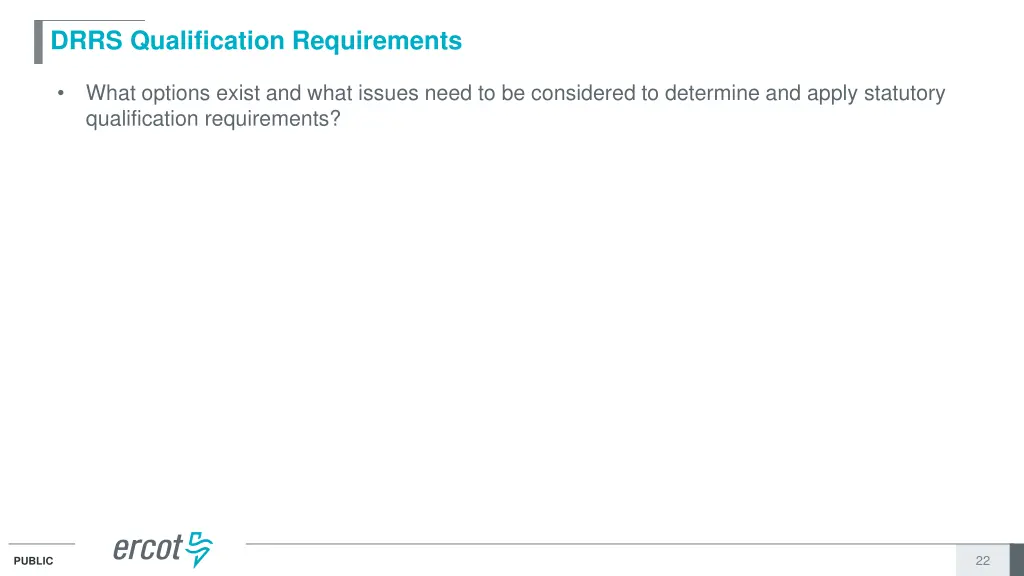 drrs qualification requirements