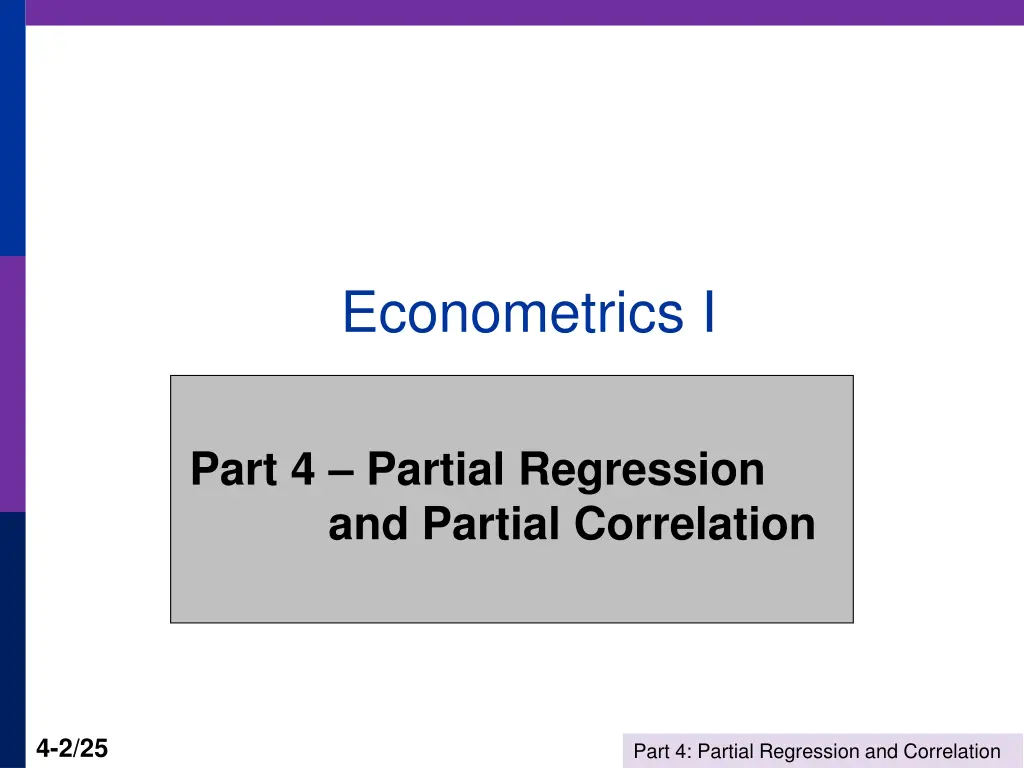 econometrics i 1