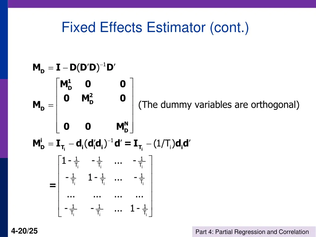 fixed effects estimator cont 1