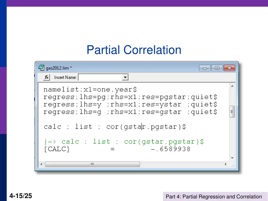 partial correlation 1