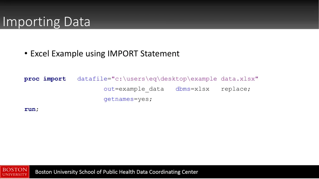 importing data 2