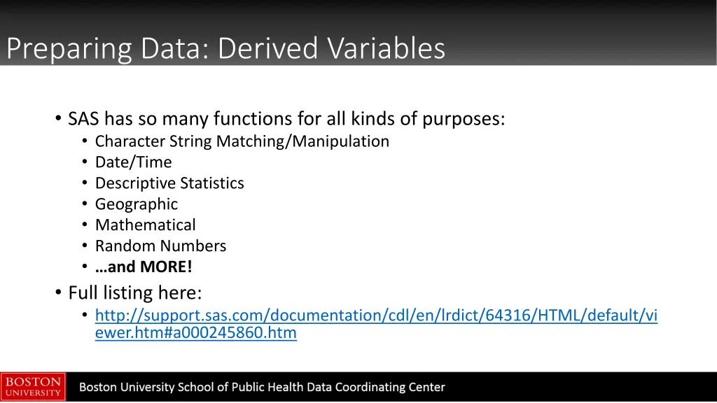 preparing data derived variables 3