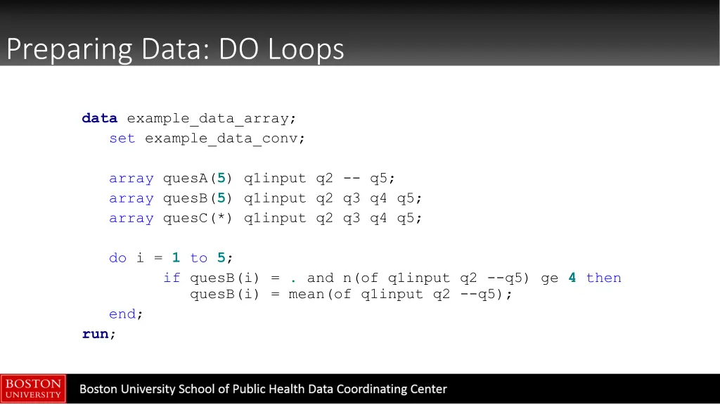 preparing data do loops 1