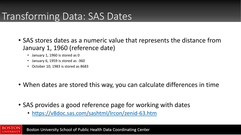 transforming data sas dates