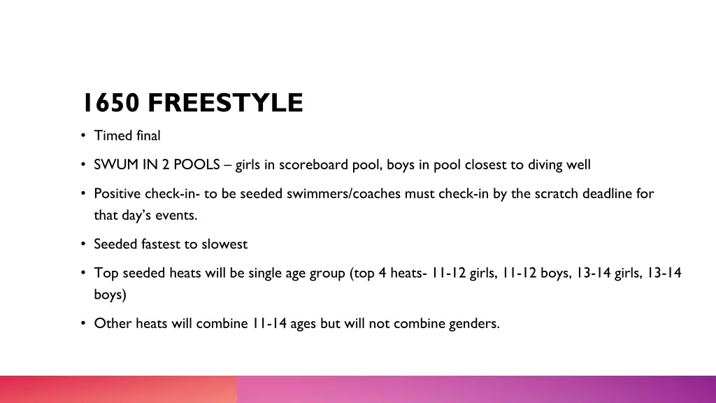 1650 freestyle timed final