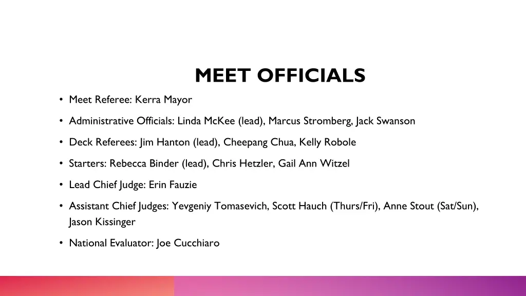 meet officials