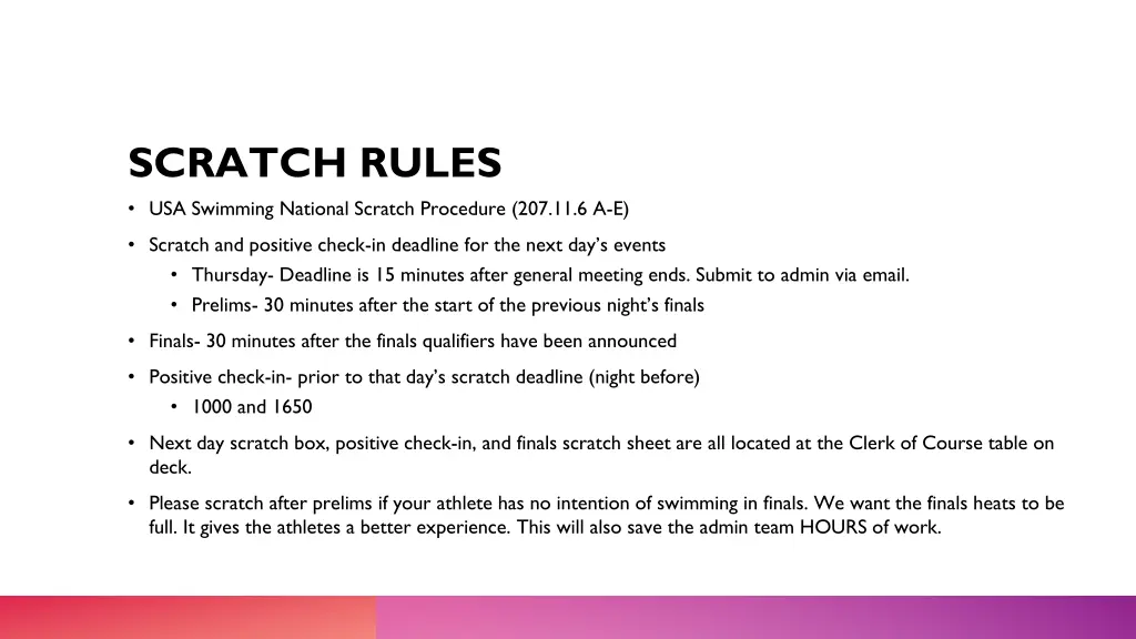 scratch rules usa swimming national scratch
