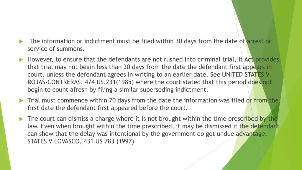 the information or indictment must be filed