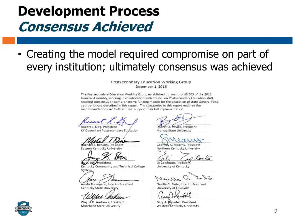 development process consensus achieved