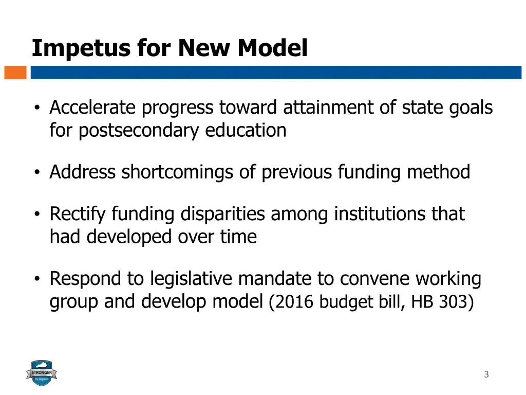 impetus for new model