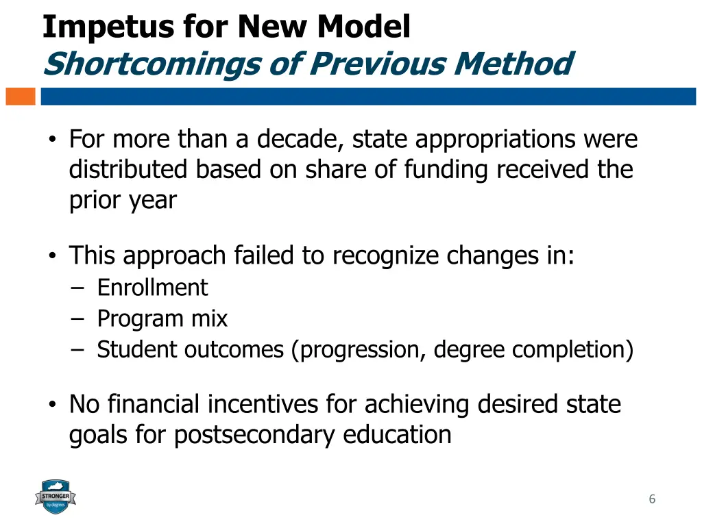 impetus for new model shortcomings of previous