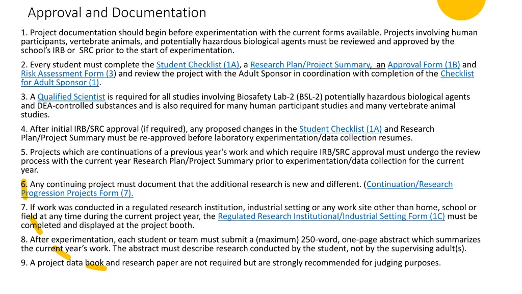 approval and documentation