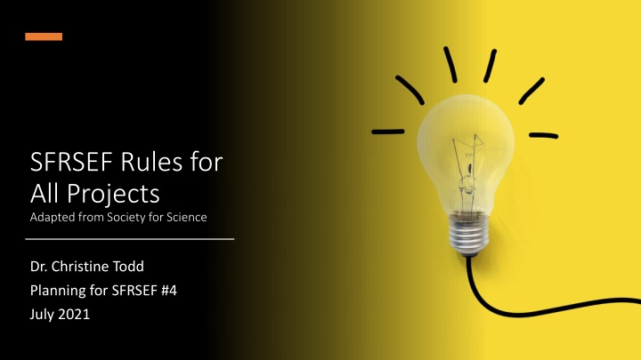 sfrsef rules for all projects adapted from