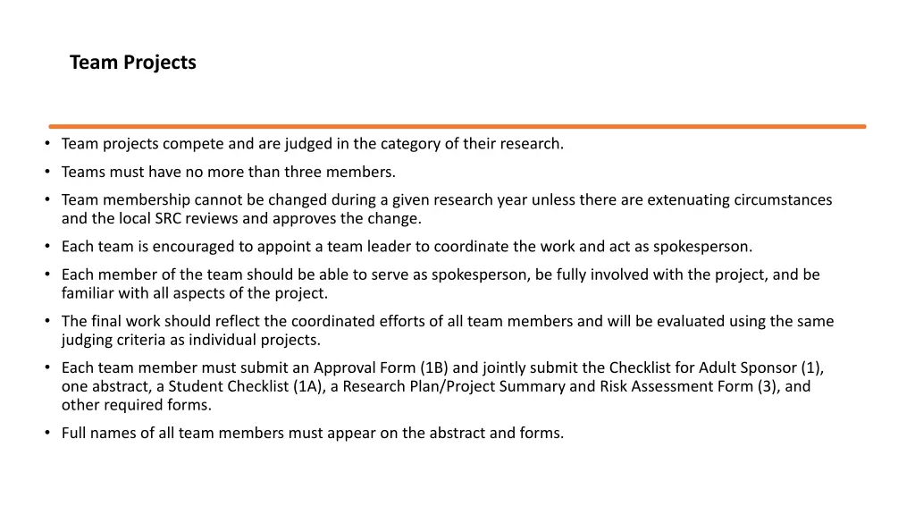 team projects