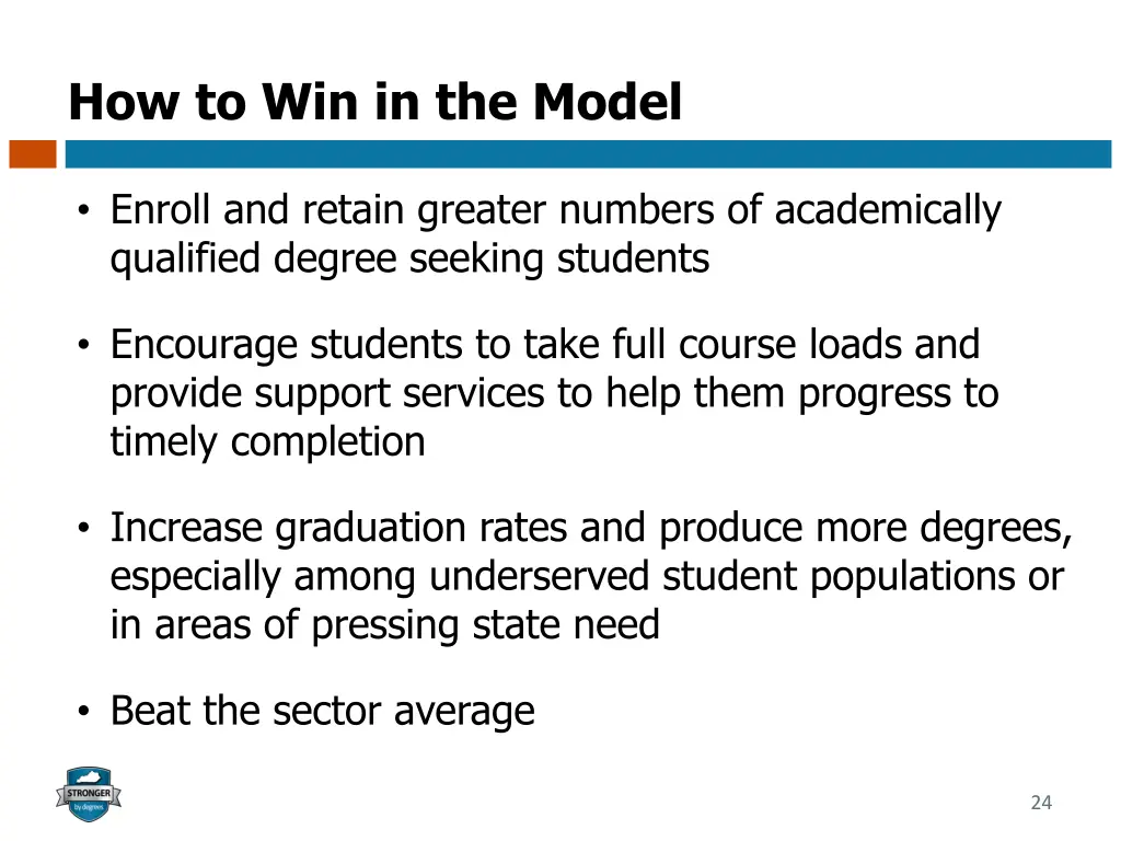 how to win in the model