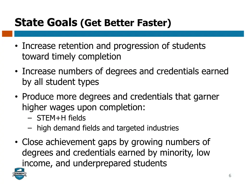 state goals get better faster