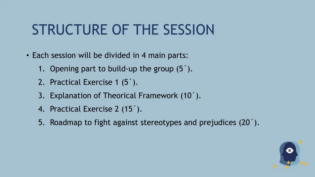 structure of the session