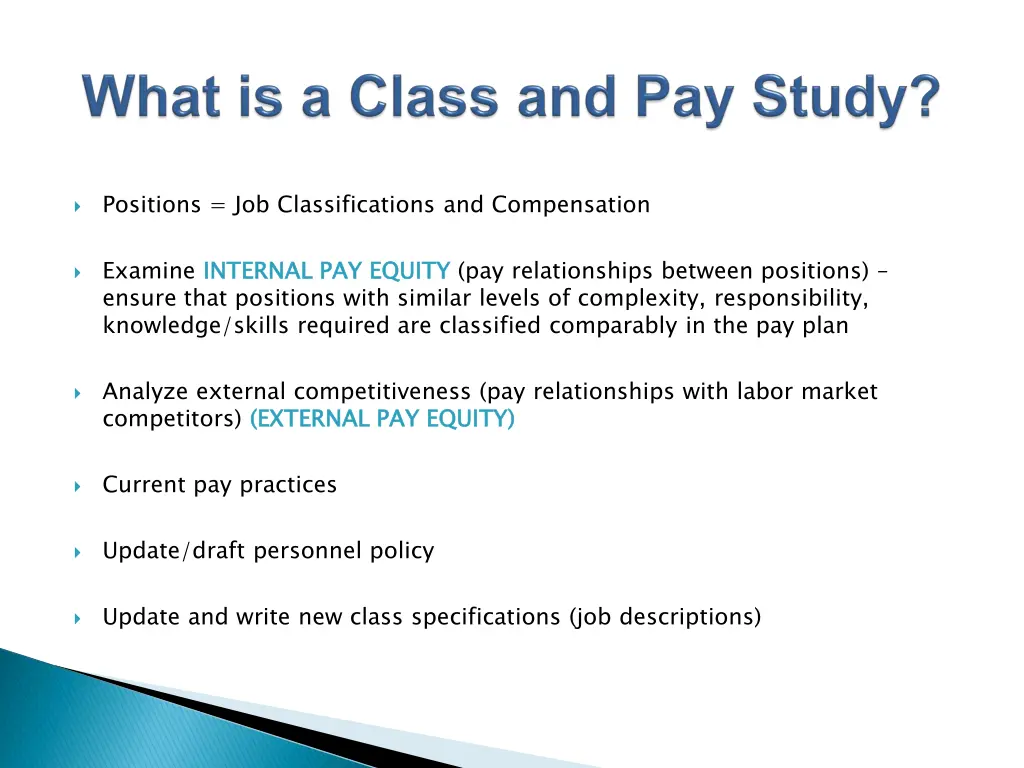 positions job classifications and compensation