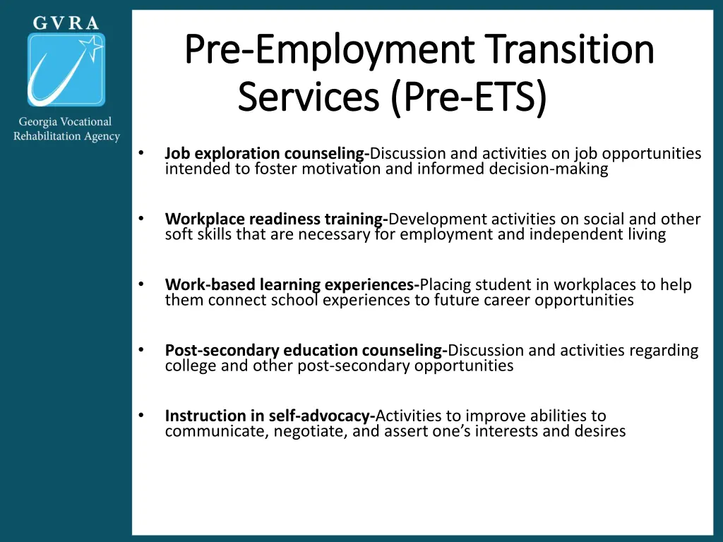 pre pre employment transition employment 1