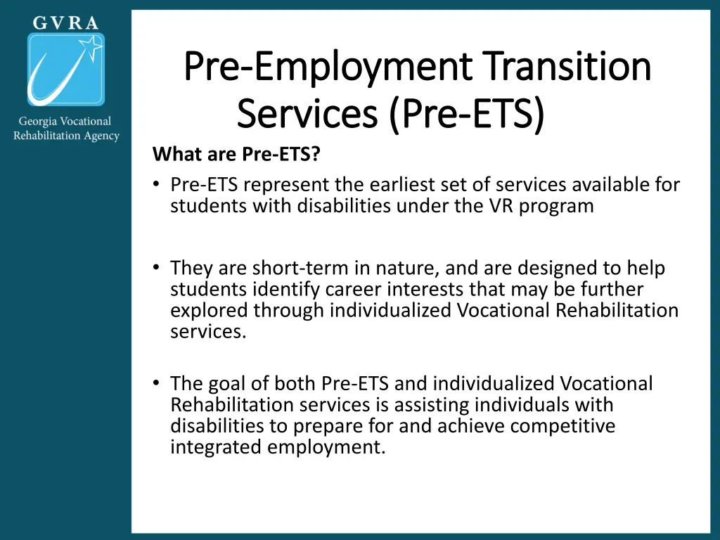 pre pre employment transition employment