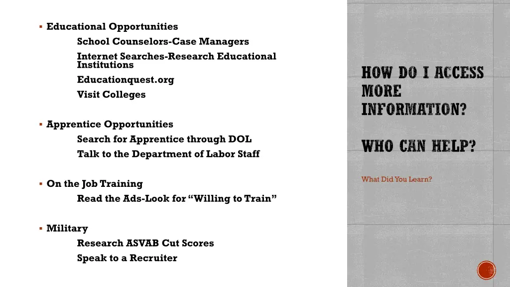 educational opportunities school counselors case