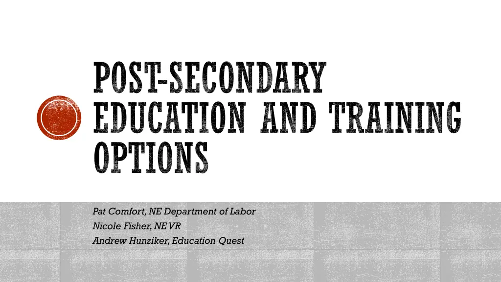 post secondary education and training options