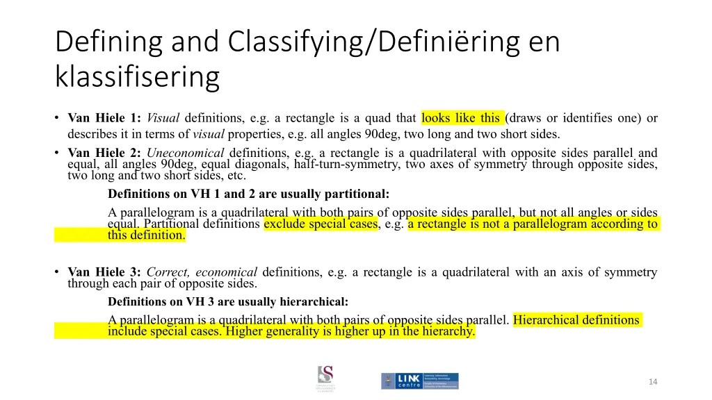 defining and classifying defini ring