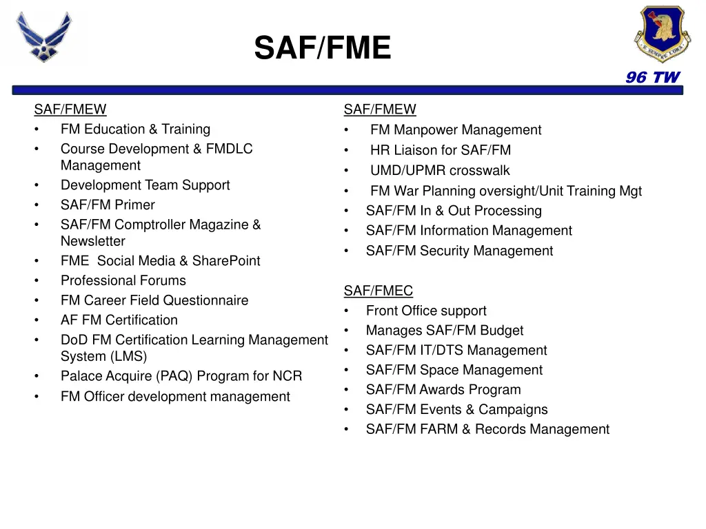 saf fme