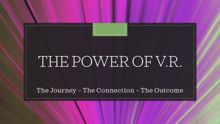 the power of v r