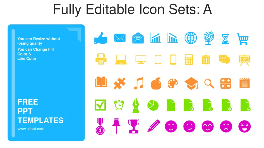 fully editable icon sets a