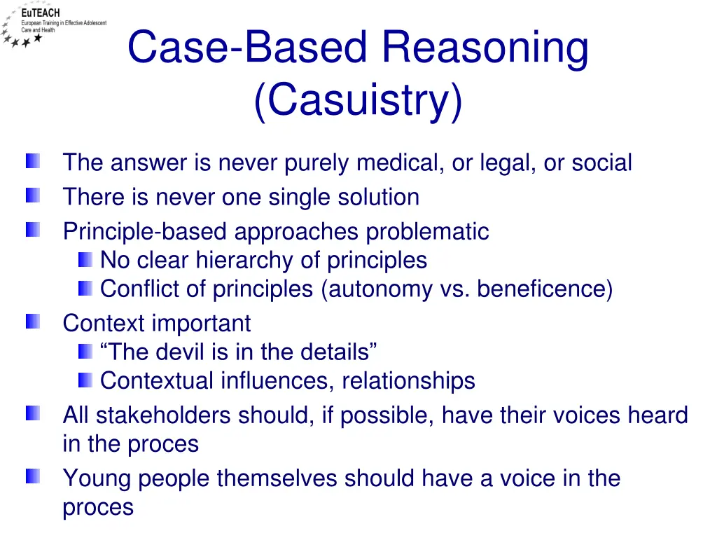 case based reasoning casuistry