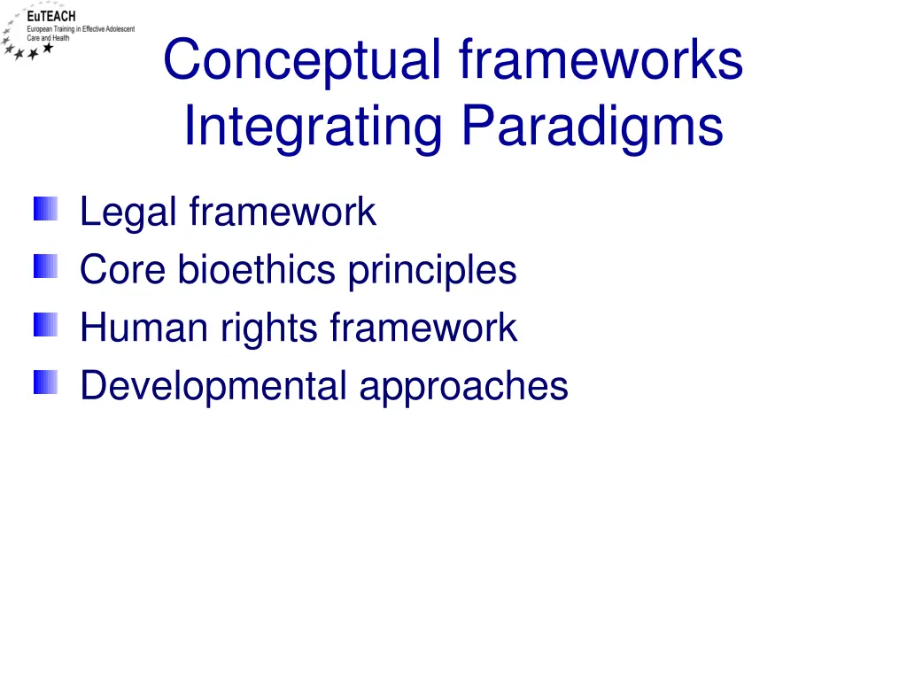 conceptual frameworks integrating paradigms