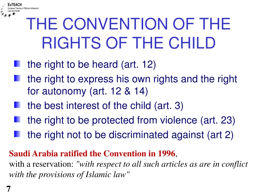 the convention of the rights of the child