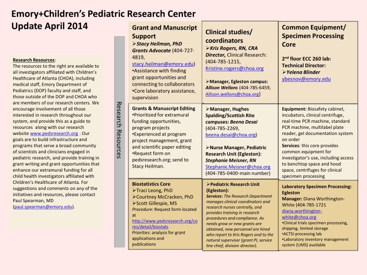 emory children s pediatric research center update