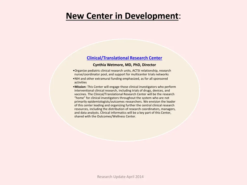 new center in development