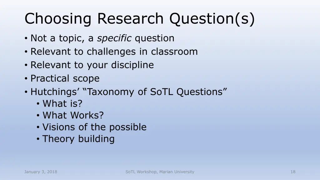 choosing research question s