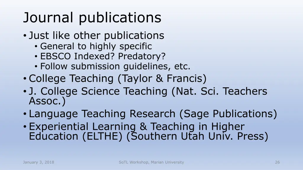 journal publications just like other publications